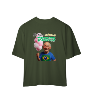 Camiseta Oversized "Eu sou a Extrema Direita" - velhinho